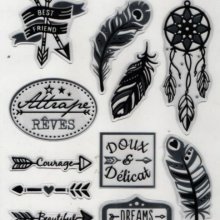 Stickers métallisées 13 pièces